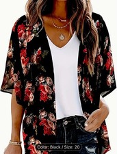 Ladies Pretty Black Floral