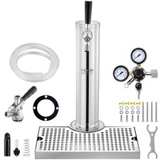 VEVOR Single Tap Kegerator Tower Kit Kegerator Beer Tower & S-System Keg Coupler