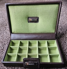 Dulwich Leather Cufflink 15 Compartment Men’s Jewellery Box