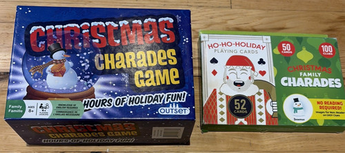 Christmas charades game - charades, &