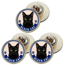 3 x Black Cat (BU27) Lapel Pin