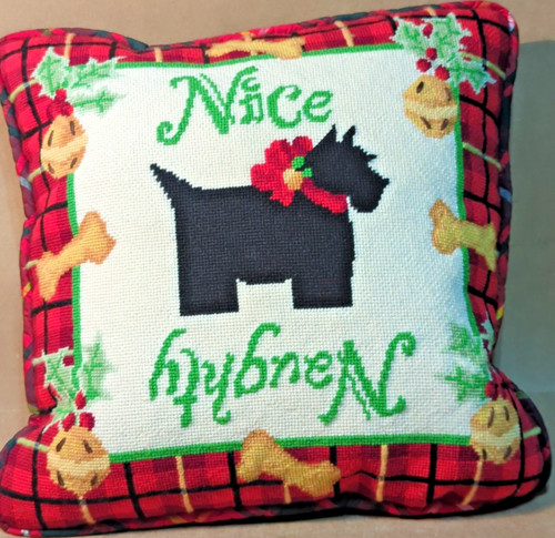 Scottie dog tartan needlepoint - tartan,