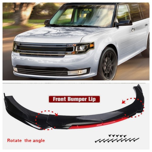 Black red front bumper spoiler - bumper,