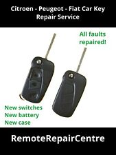 Fiat Ducato Citroen Berlingo Iveco 3 button remote flip key fob repair service