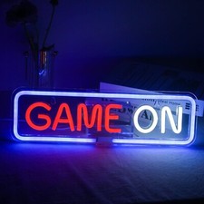Game On Neon Sign, Gaming Neon Signs for Wall Decor, Game Neon Lights Signs,