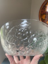 Vintage Embossed Glass Bowl