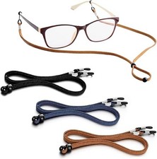 3Pcs Universal Leather Glasses
