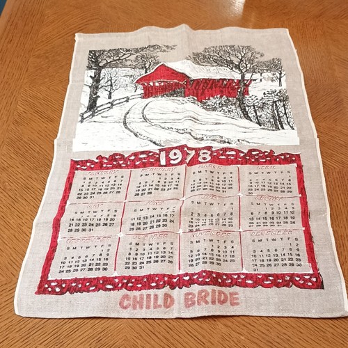 Calendar fabric 1978 vintage - calendar,