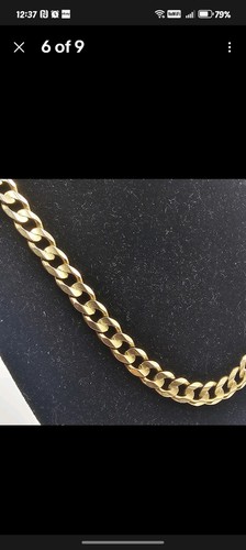 9ct solid gold - curb, chain