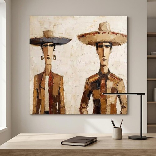 Hand painted figure oil - hand-painted,