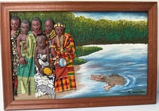 African 3D Mixed Media Art by