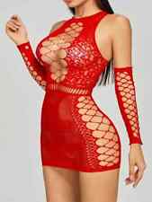Womens Sexy/Sissy Plus Size Lingerie Fishnet Bodysuit Body Stocking Bodysuit