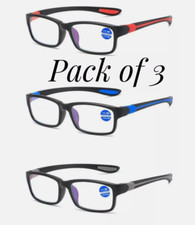 3 Pack Reader SPORTS Silicone Womens Temple Mens READING GLASSES S1