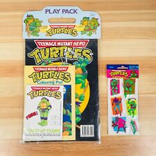 Teenage Mutant Hero Turtles 1989 Play Pack with Puffy Figure Vtg TMHT TMNT New