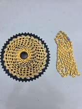 SRAM XX1 XG 1299 Cassette and Chain, 10-50T, Gold, Very Good Condition!