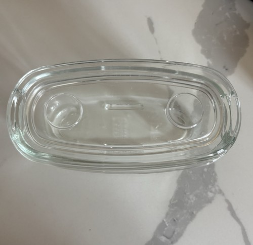 Vintage glass butter dish - vintage,