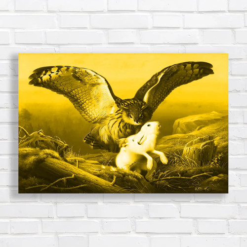 Majestic owl and hare - majestic,