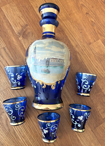 Venezia vintage panorama - vintage, blue