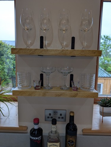 Wooden display shelves hand - 2,