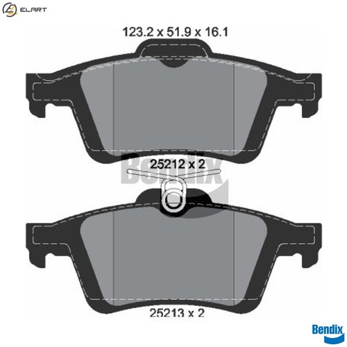 Brake pad set disc - brake,
