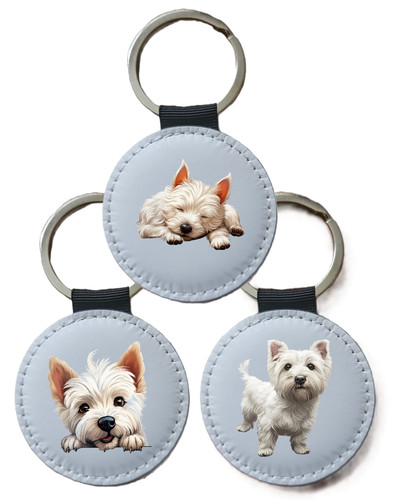 West highland terrier - west, keyring