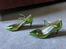 Jimmy Choo metallic mid heel