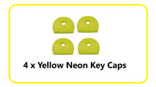 4 x Yellow Neon Key Caps Cover