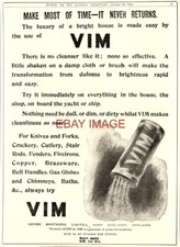 Advert for Lever Bros. 'VIM'
