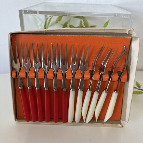 Vintage cocktail forks box - cocktail,