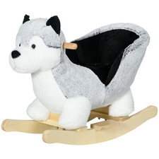Rocking Horse Grey Husky Plush