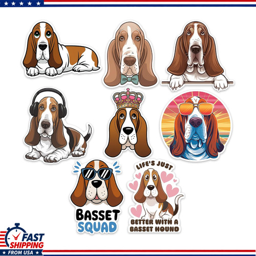 Piece large basset hound dog - 8-piece,