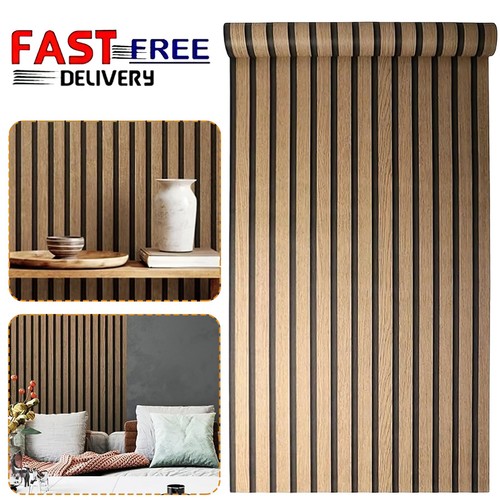 Natural wood effect wallpaper - natural,