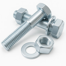 M20 PART THREADED BOLT ZINC GRADE 8.8 FULL NUTS, WASHERS SCREW HEXAGON HEAD
