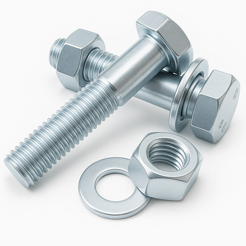 M20 part threaded bolt - part, zinc