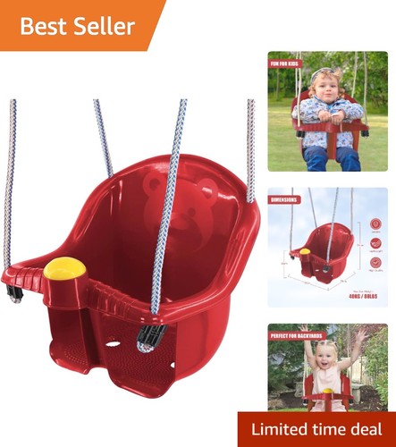 Durable red toddler swing seat - red,