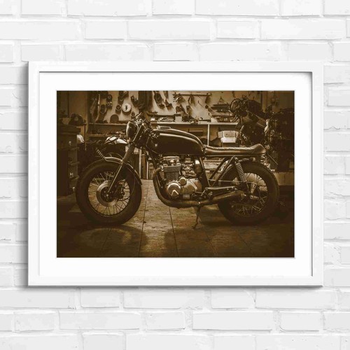 Custom vintage motorcycle - motorcycle, in