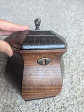 Vintage Wooden Tea Caddy Mid