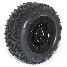 FTX Carnage Mounted Wheels and Tyres  1 pair - Black