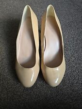 Designer: Phase Eight. Patent Nude Stiletto Court Shoes. Ladies UK Size 4. 