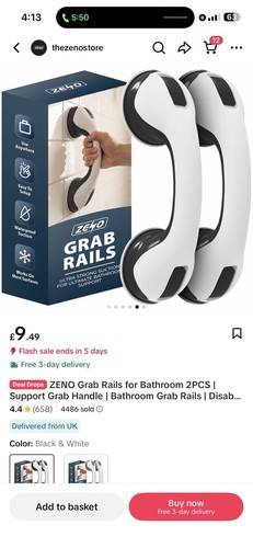 Shower handle suction grab - shower,