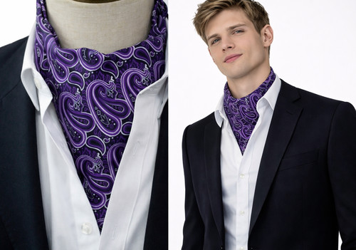 Men ascot cravat - ascot,