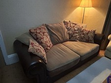 3 Seater  Brown Leather And