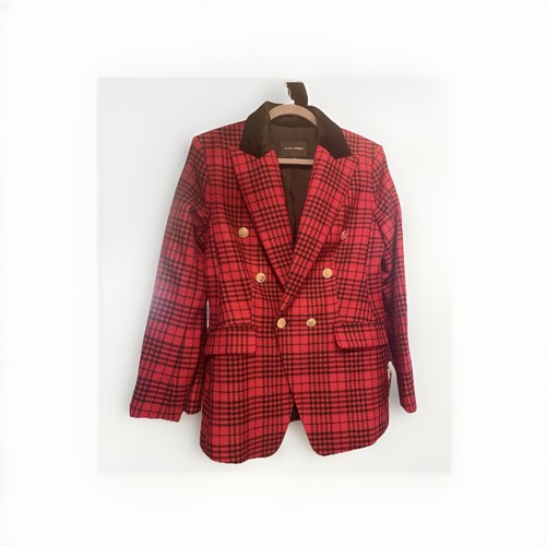 Red black plaid banana - red, &
