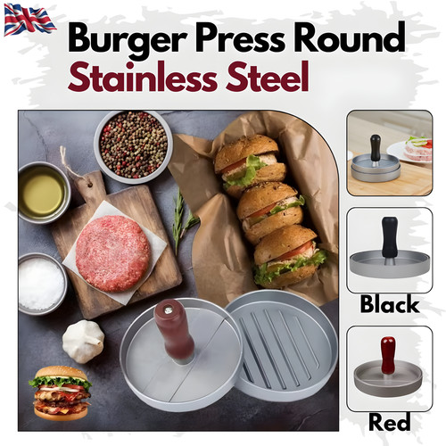 Stainless steel burger press - stainless,