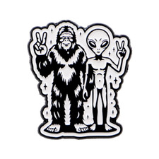 Yeti and Alien enamel pin