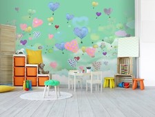 3D Love Balloon B1005 Business Wallpaper Wall Mural Self-adhesive Commerce Amy