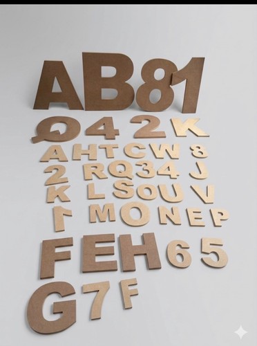 Mdf wooden numbers 9mm 12mm - numbers,