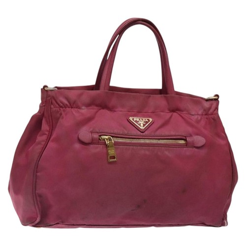 Prada hand bag nylon - hand, pink