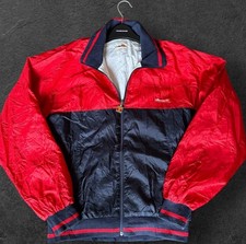 Ellesse vintage Windbreaker Jacket Red & Navy Retro wind Up tennis