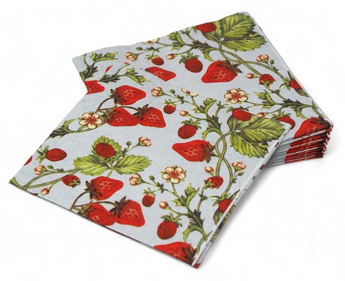 Strawberry print paper - paper, napkins